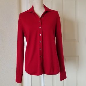 Valerie Separates Long Sleeve Red 100% CASHMERE